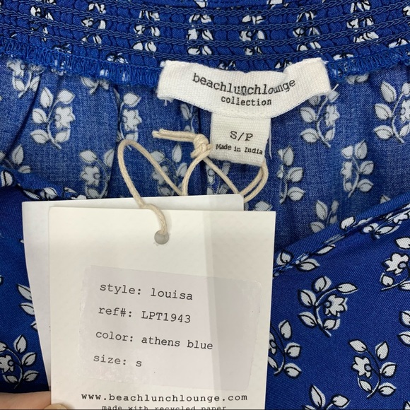 Beachlunchlounge Louisa Athen Beach Poolside Long Sleeve Blouse New Nwt Small - Picture 8 of 14